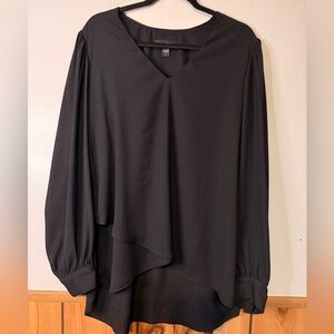 Karen Kane Black V-Neck Blouse